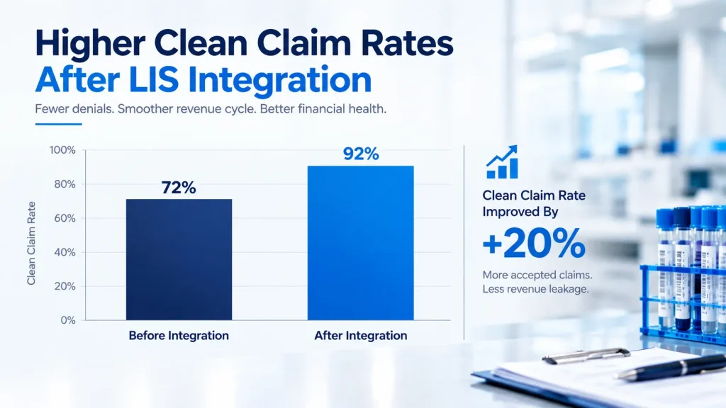 Clean claim rate improvement after LIS billing integration